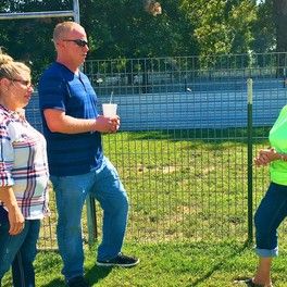 Puppies 'N Love and Animal Kingdom owner Frank Mineo Jr., Animal Care Director Michelle L. and Judy during 2016 site inspection