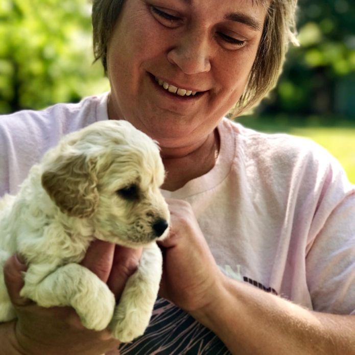 Vickie With Puppy