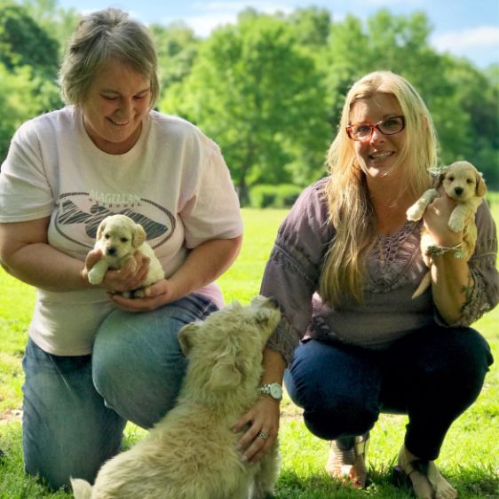 Vickie With Animal Kingdom and Puppies\'N Love Animal Health Director Michelle L.