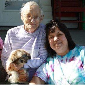 Arminta with her mother and one of her Shih Tzus