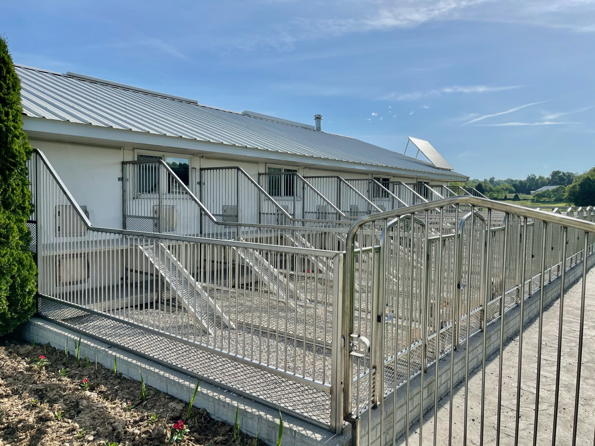 Exterior portion of the kennels