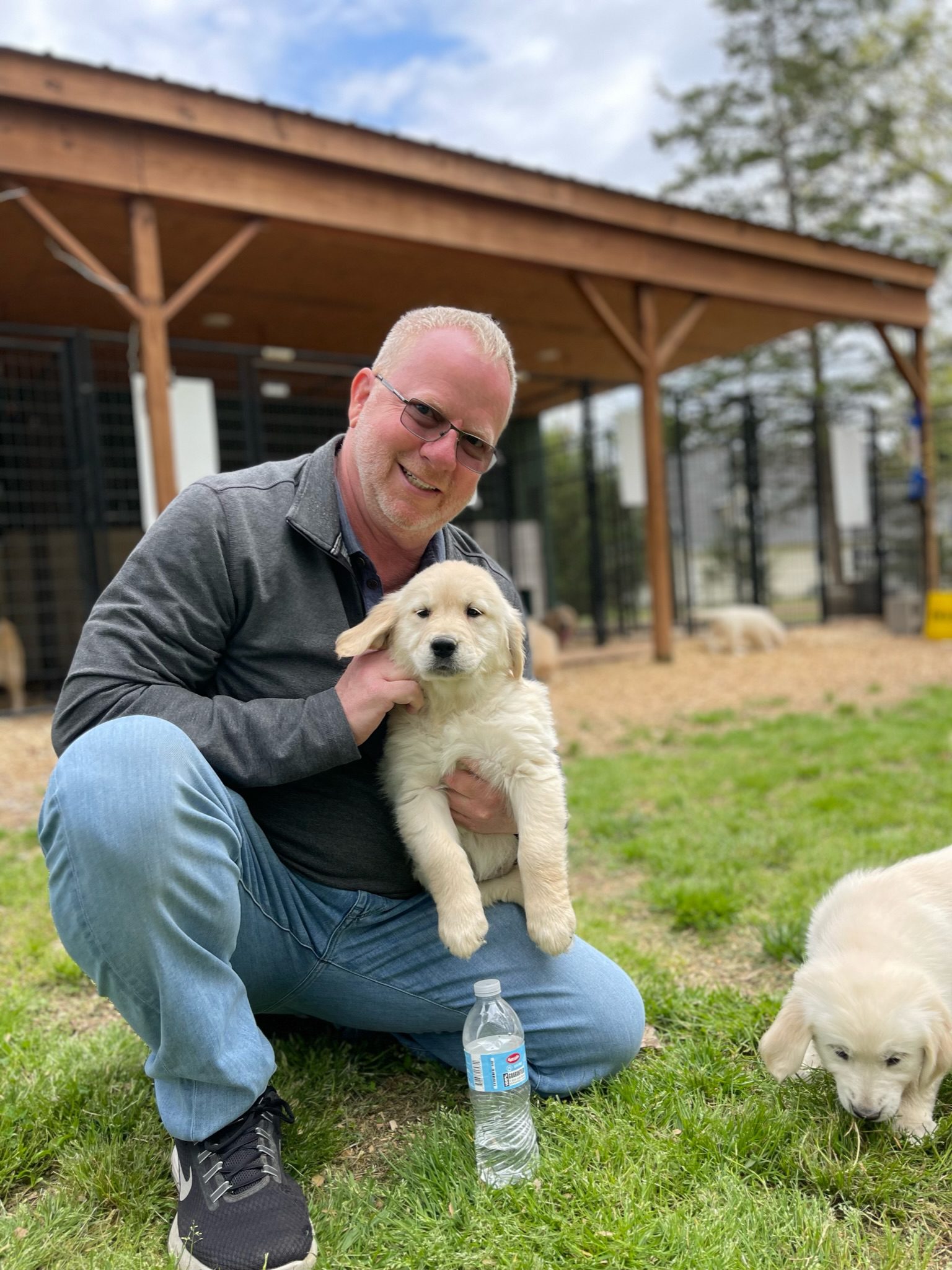 CEO Frank Mineo cuddles the cutest puppy!