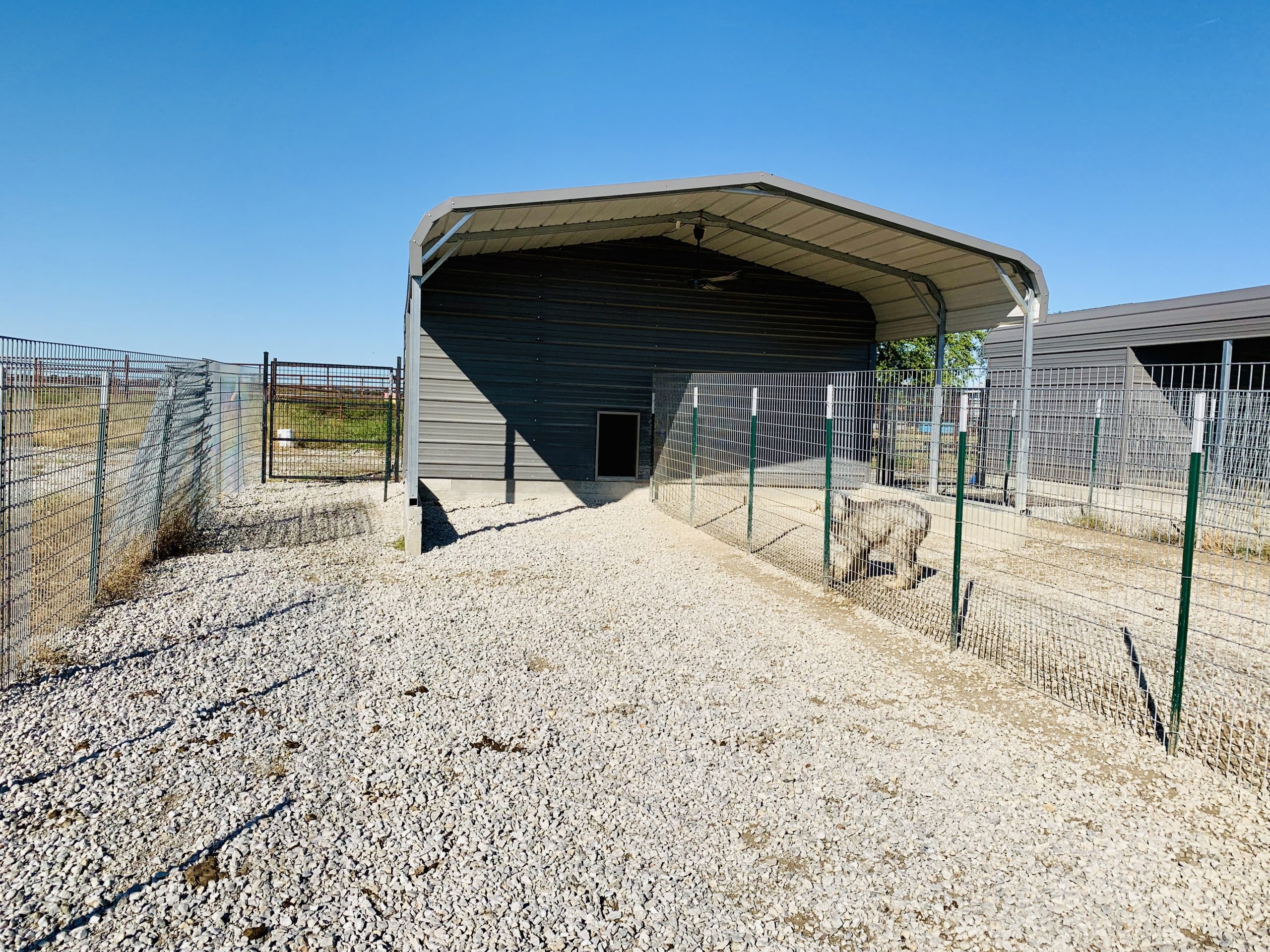 A view of Megan's kennel