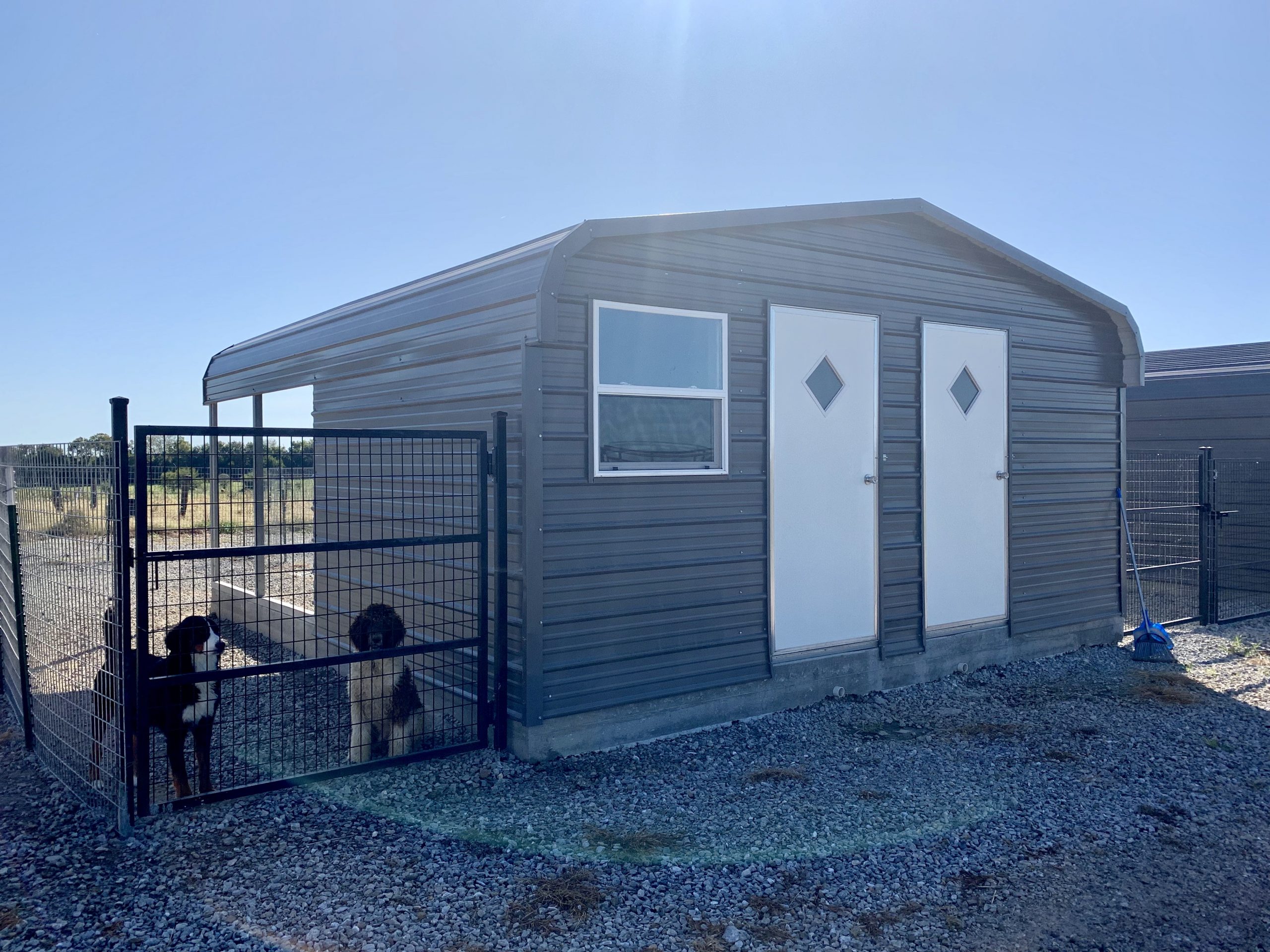 A view of Megan's kennel