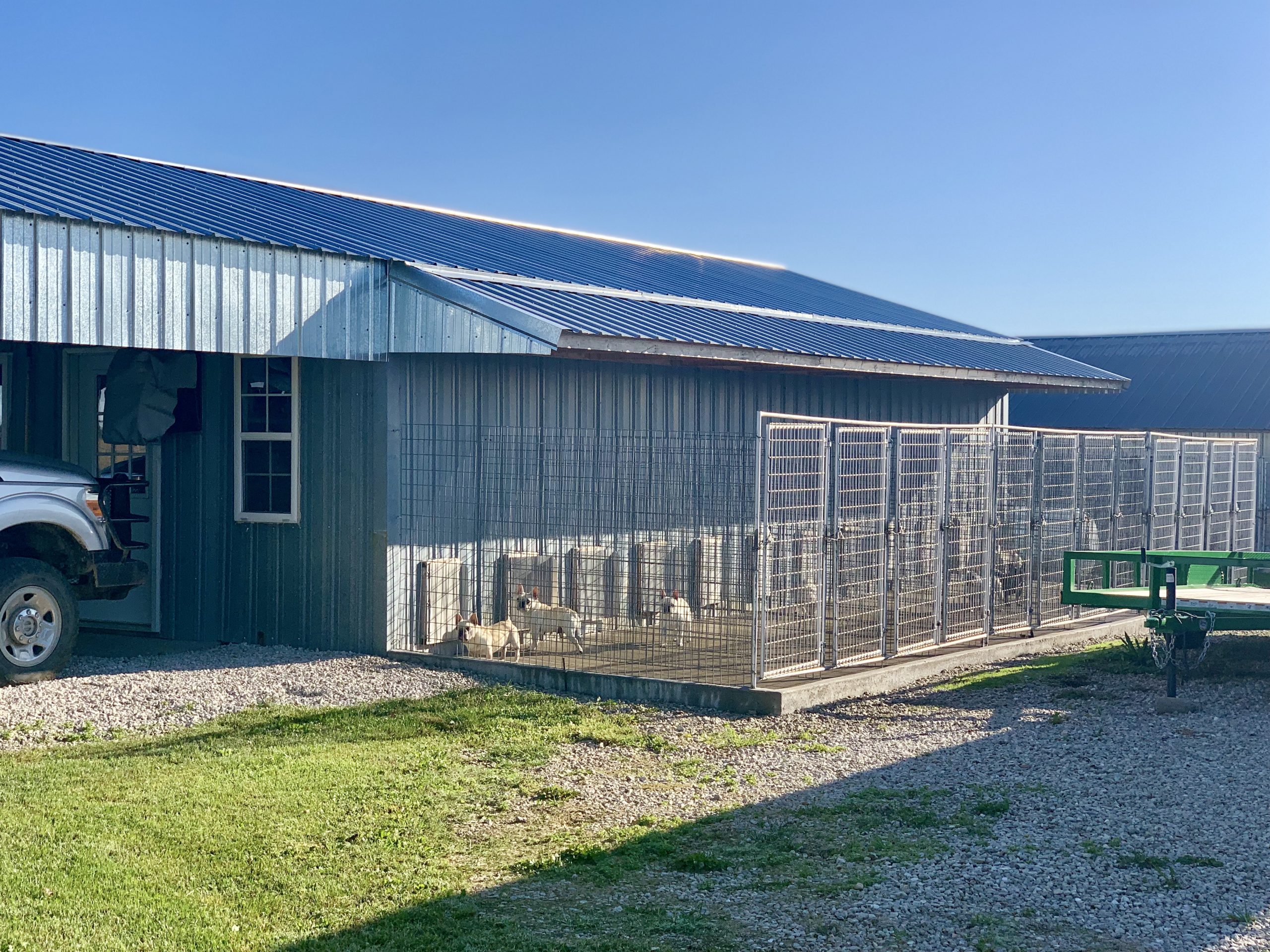 Exterior view of Kim's kennel