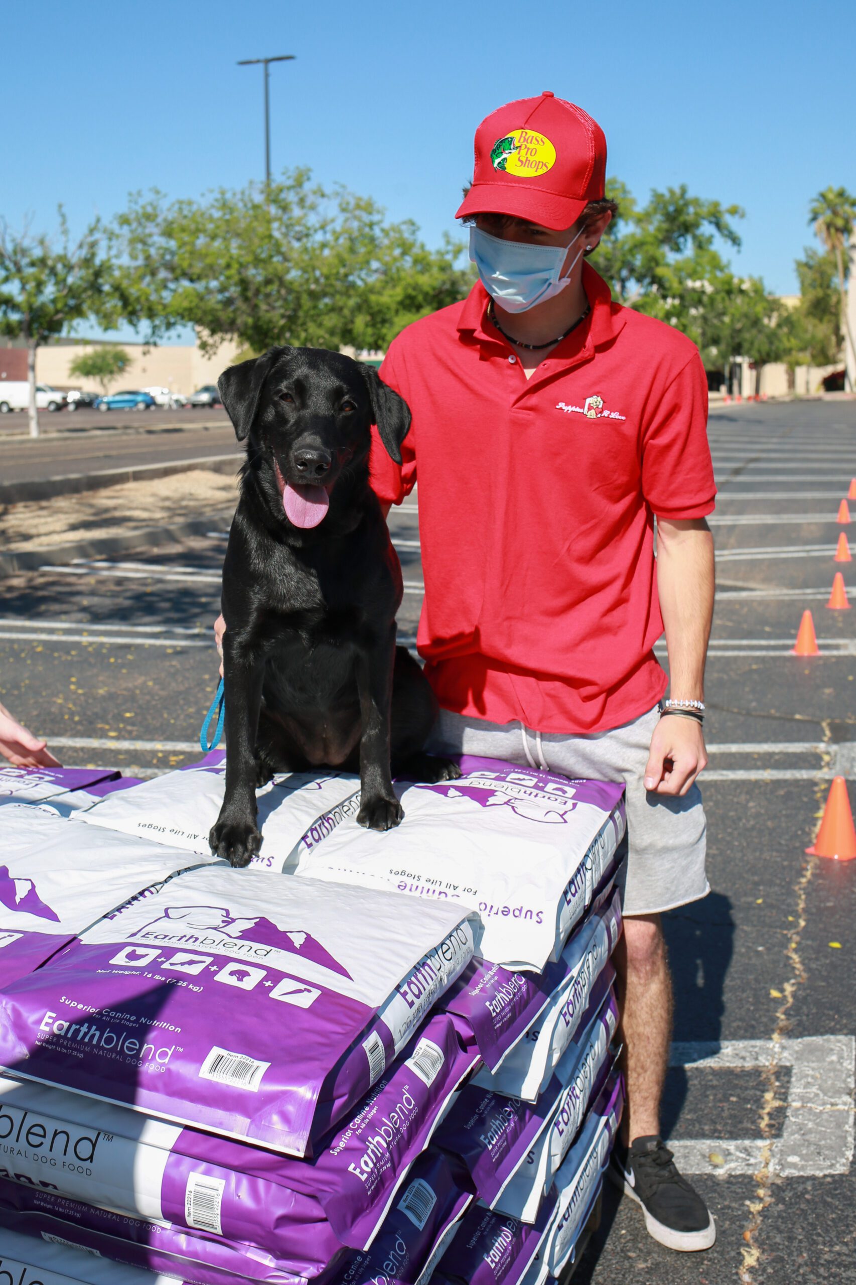 Black Lab at donation event