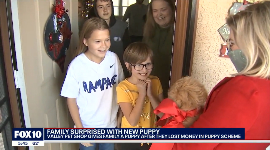 West Valley Family Receives A Puppy Surprise Puppies Animal Kingdom Arizona